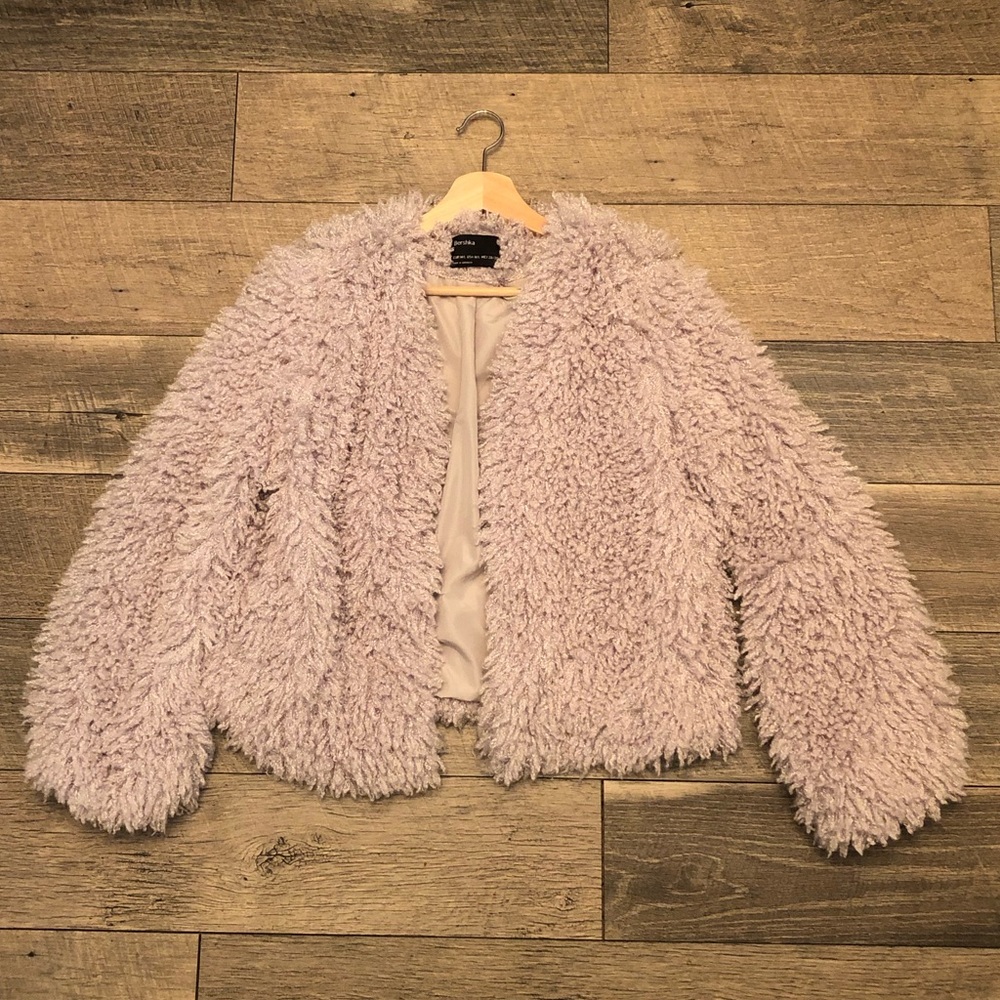 Cropped Sherpa Coat